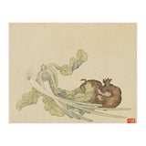Wang Chengyu ~flowers, Vegetables, Pomegranates, Onions, Chinese Cabbage, Vegetables (Print Only) thumbnail