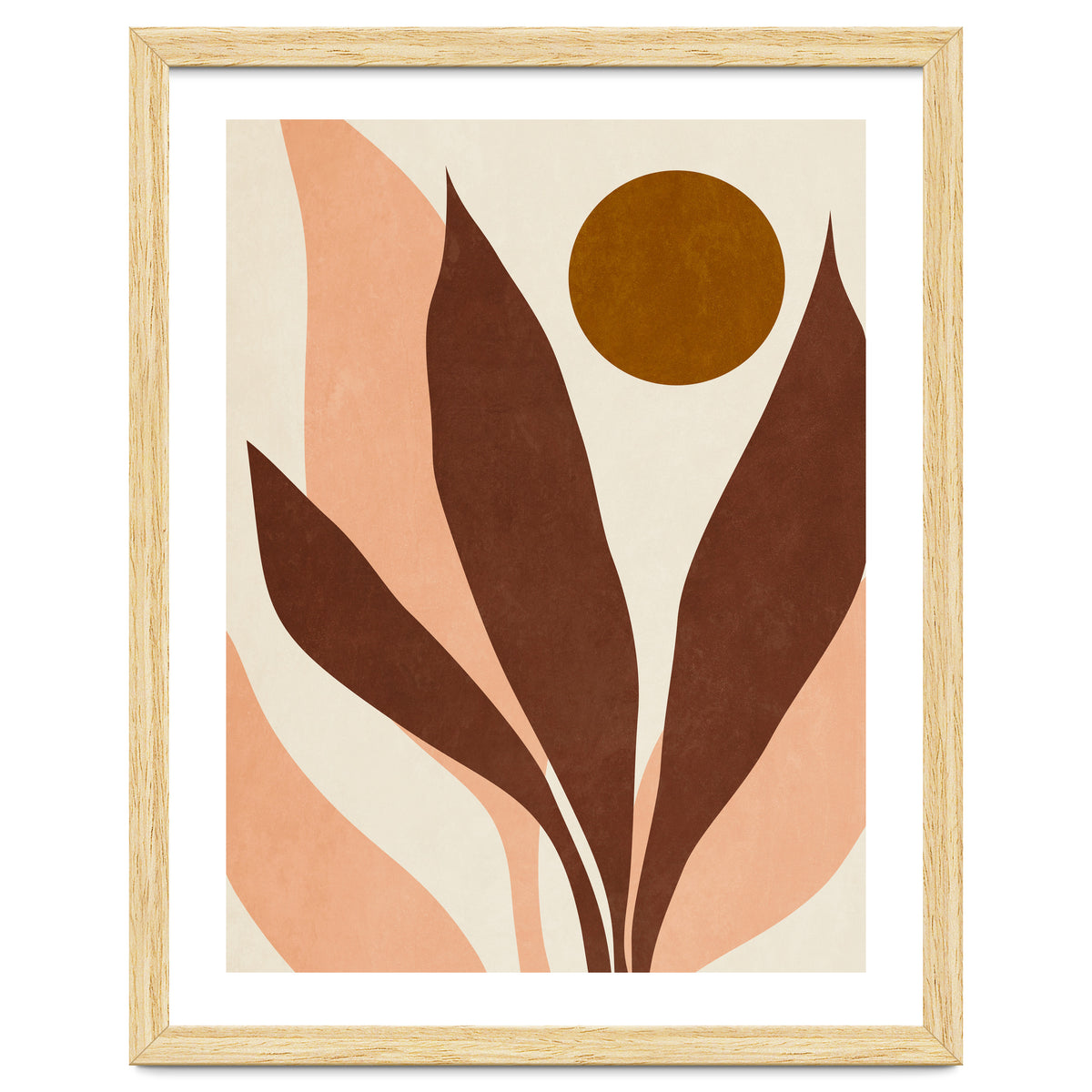 ABSTRACT LEAVES AND SUN - R01