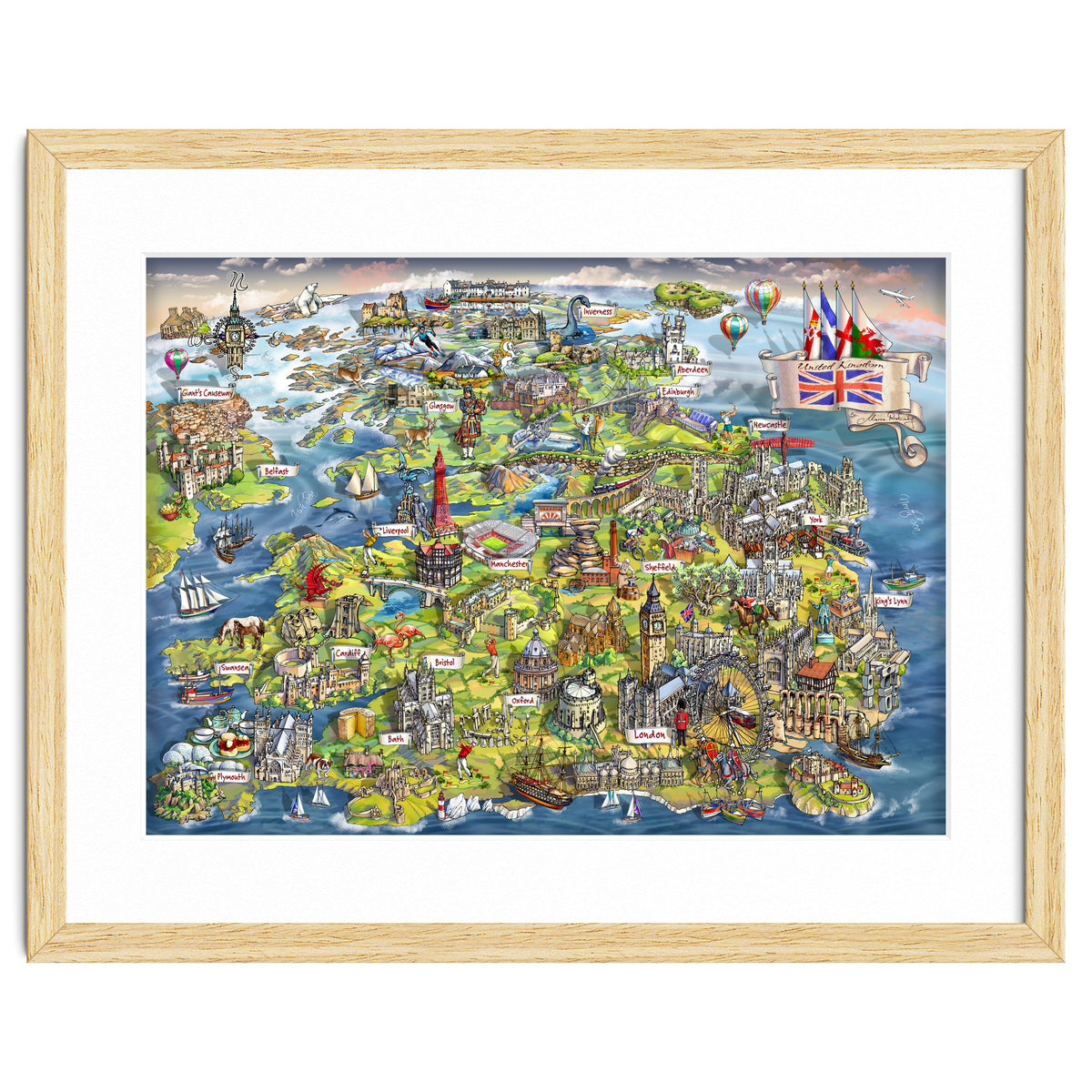 Illustrated Map Of The United Kingdom