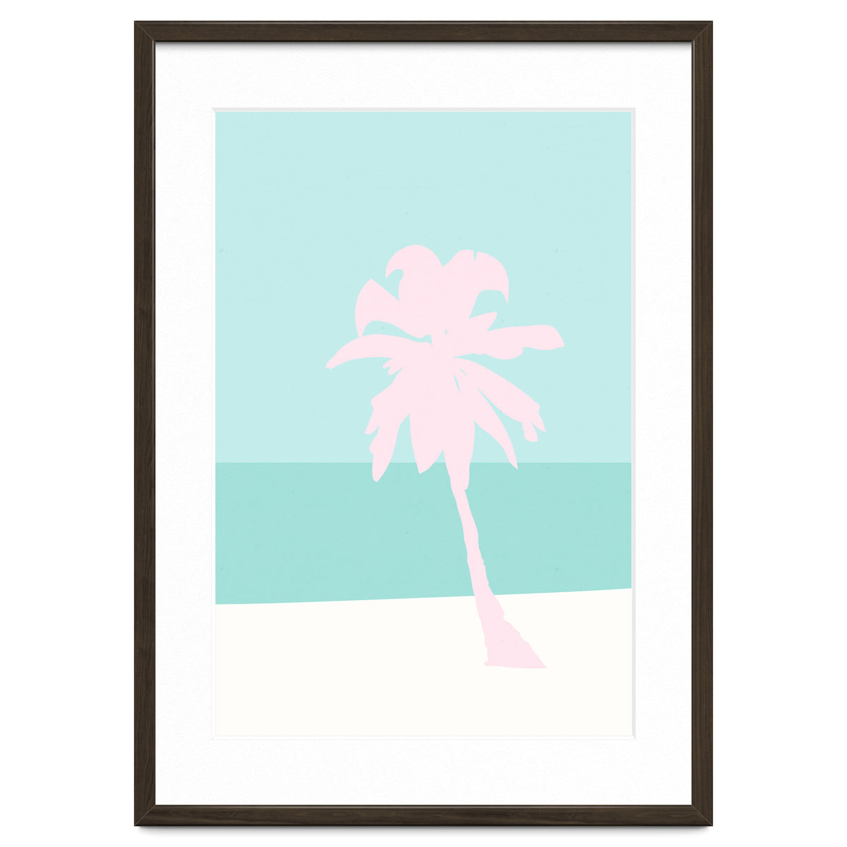 Minimal Palm Tree - Turquoise Coast