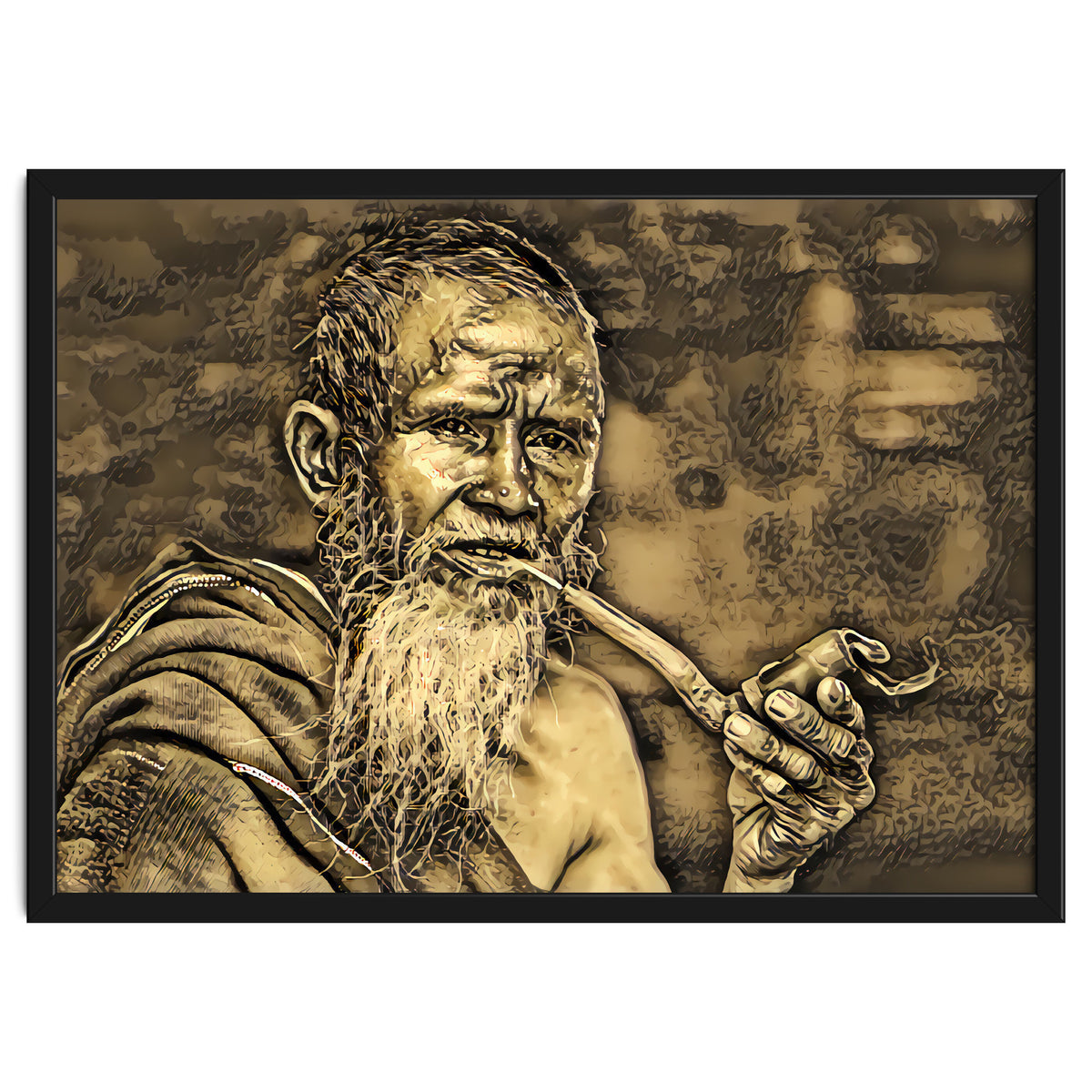 Old Man with Pipe