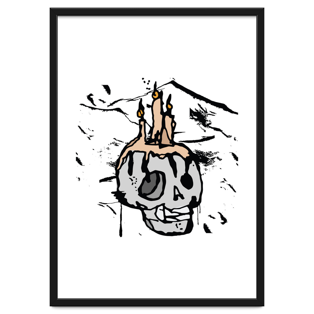 Skull Candlelight Sketch