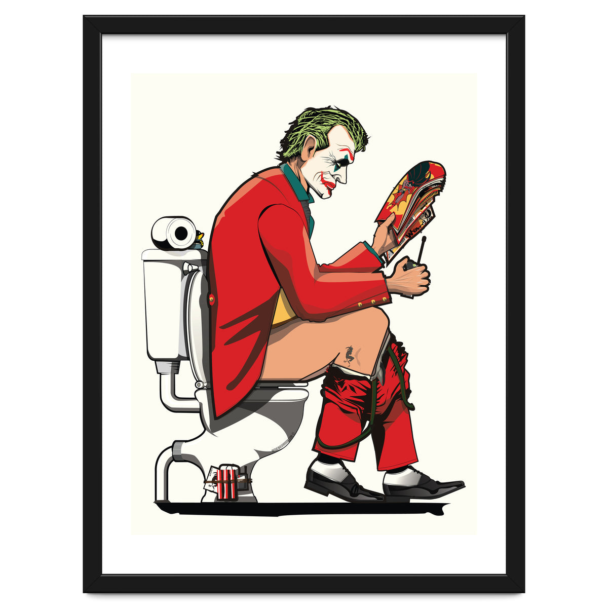 Joker on the Toilet, funny Bathroom Humour