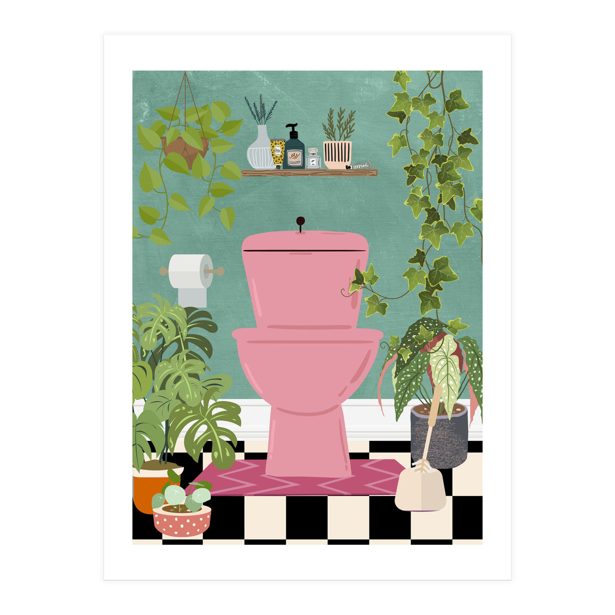 Botanical Loo in Jungle Bathroom (Print Only)