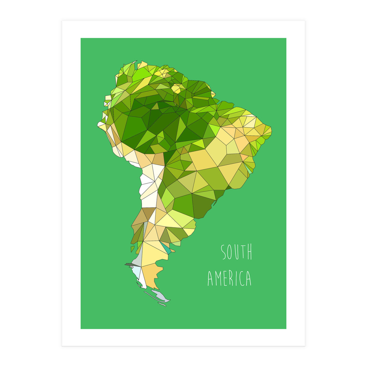 SOUTH AMERICA – Green (Print Only)