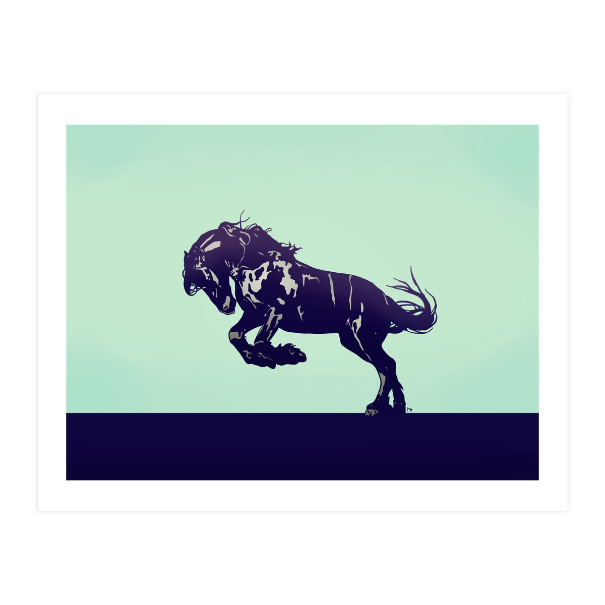 Dark Blue Stallion (Print Only)
