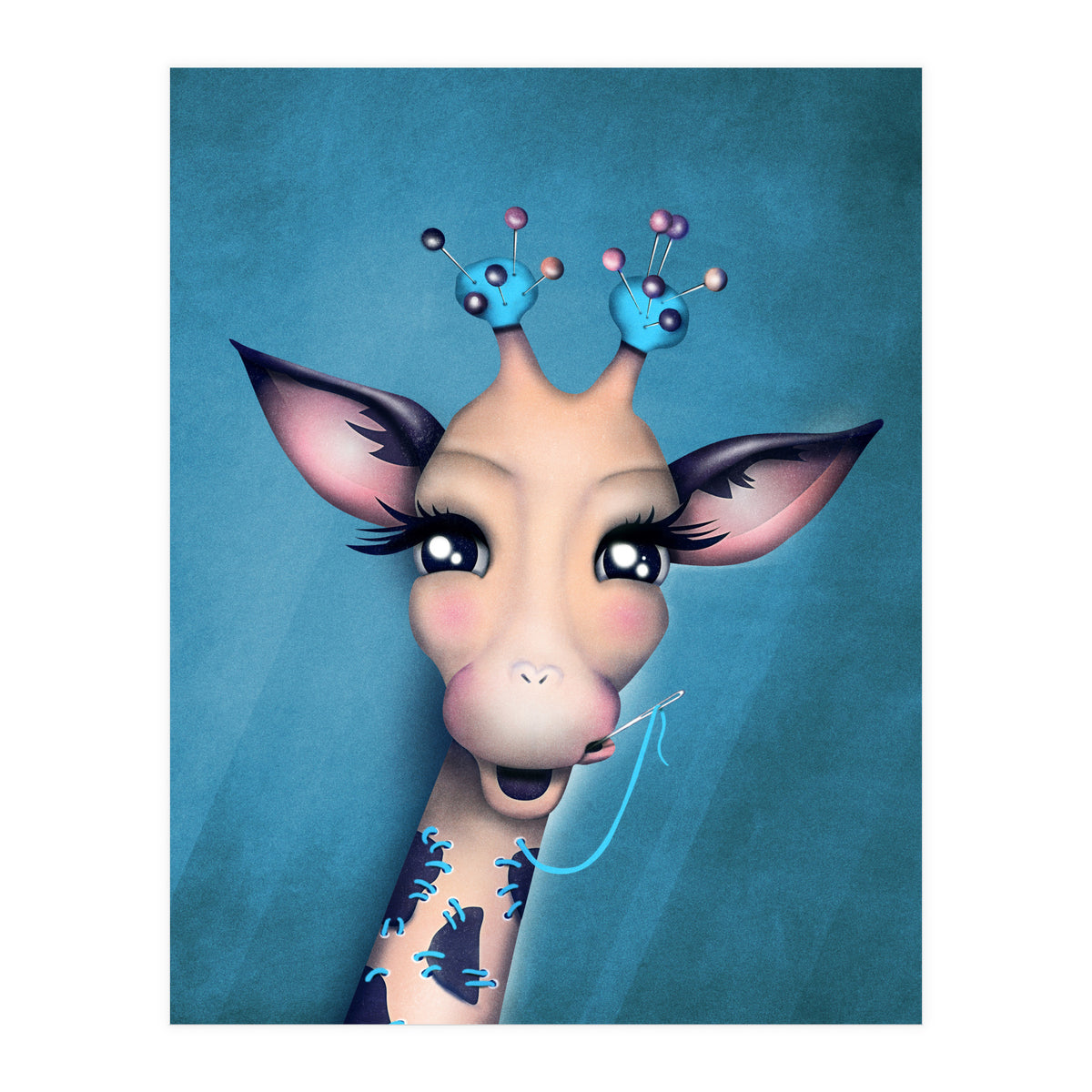 Pin Cushion Giraffe (Print Only)