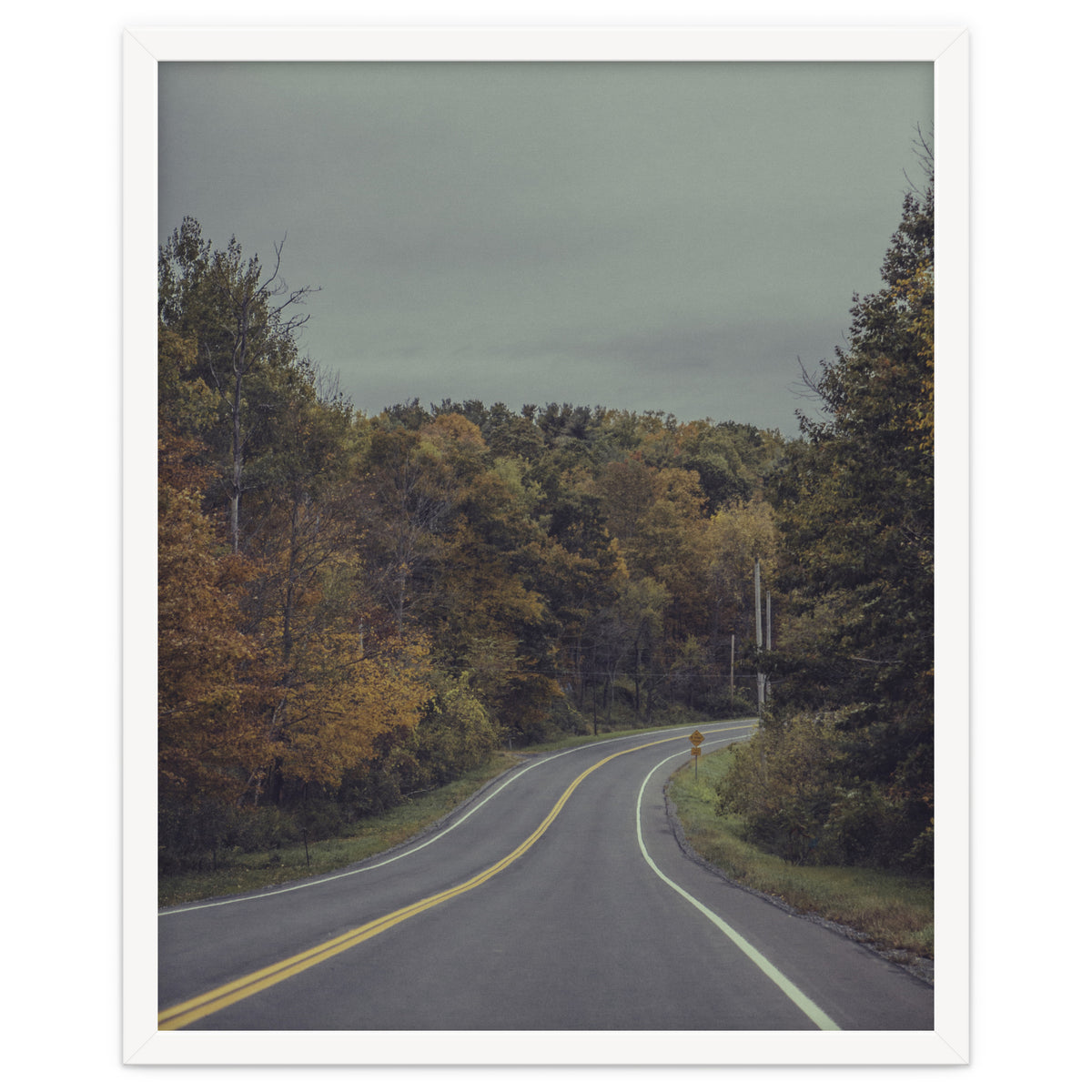 Fall Road in Upstate New York