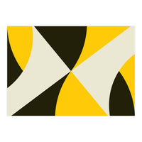 Geometric Shapes No. 4 - yellow, black & white (Print Only)