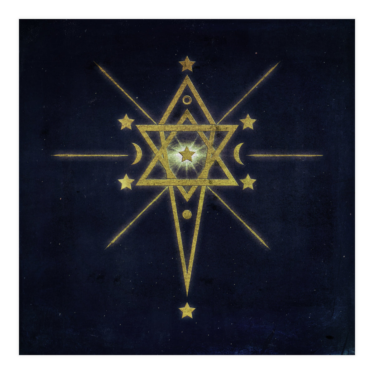 Pentagram moon  (Print Only)