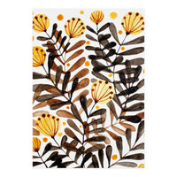 Flowers and foliage - yellow (Print Only)