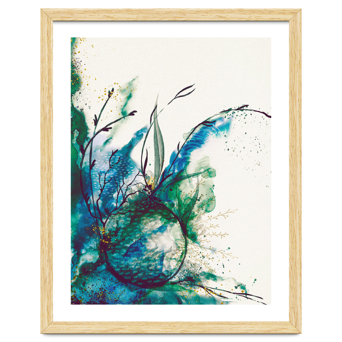 Abstract Sea Watercolour