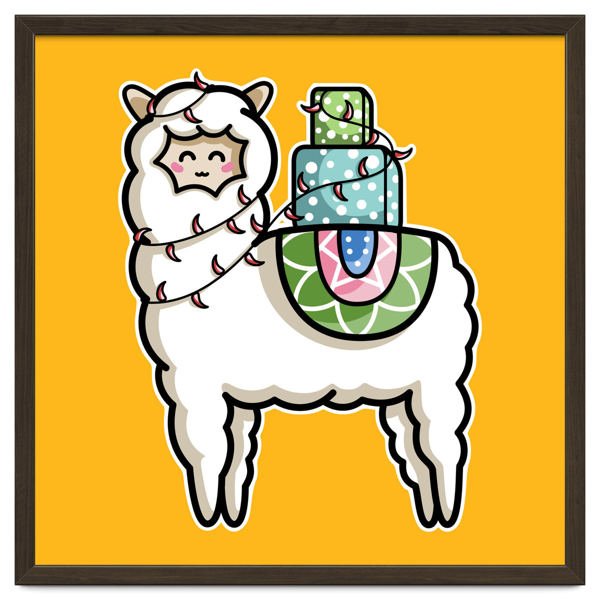 Kawaii Cute Gift Carrying Llama