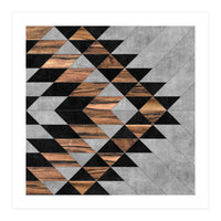 Urban Tribal Pattern No.10 - Concrete and Wood (Print Only)