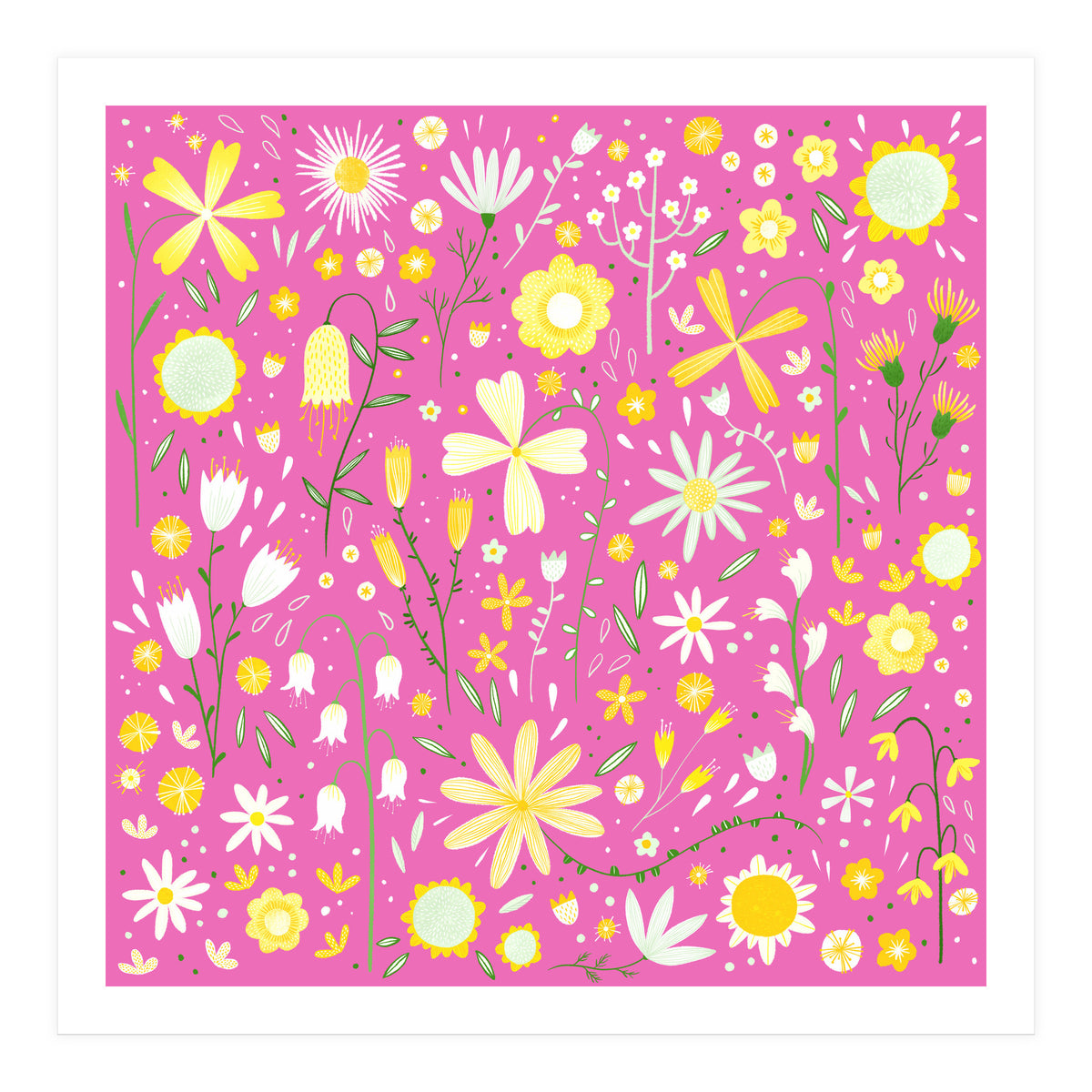 Fresh Flowers Pink (Print Only)