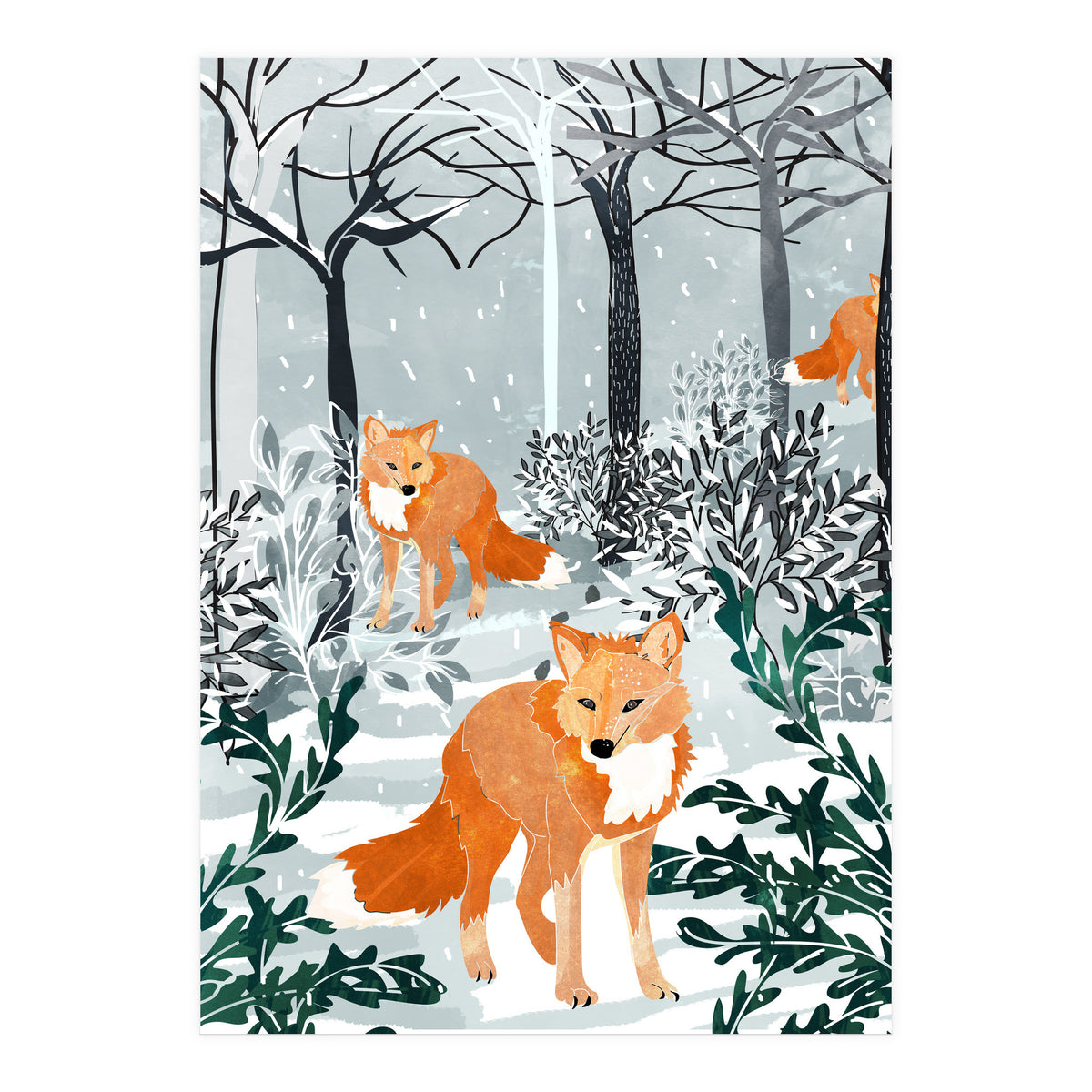 Fox Snow Walk (Print Only)