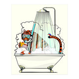 Tiger in the Bath, funny Bathroom Humour (Print Only) thumbnail