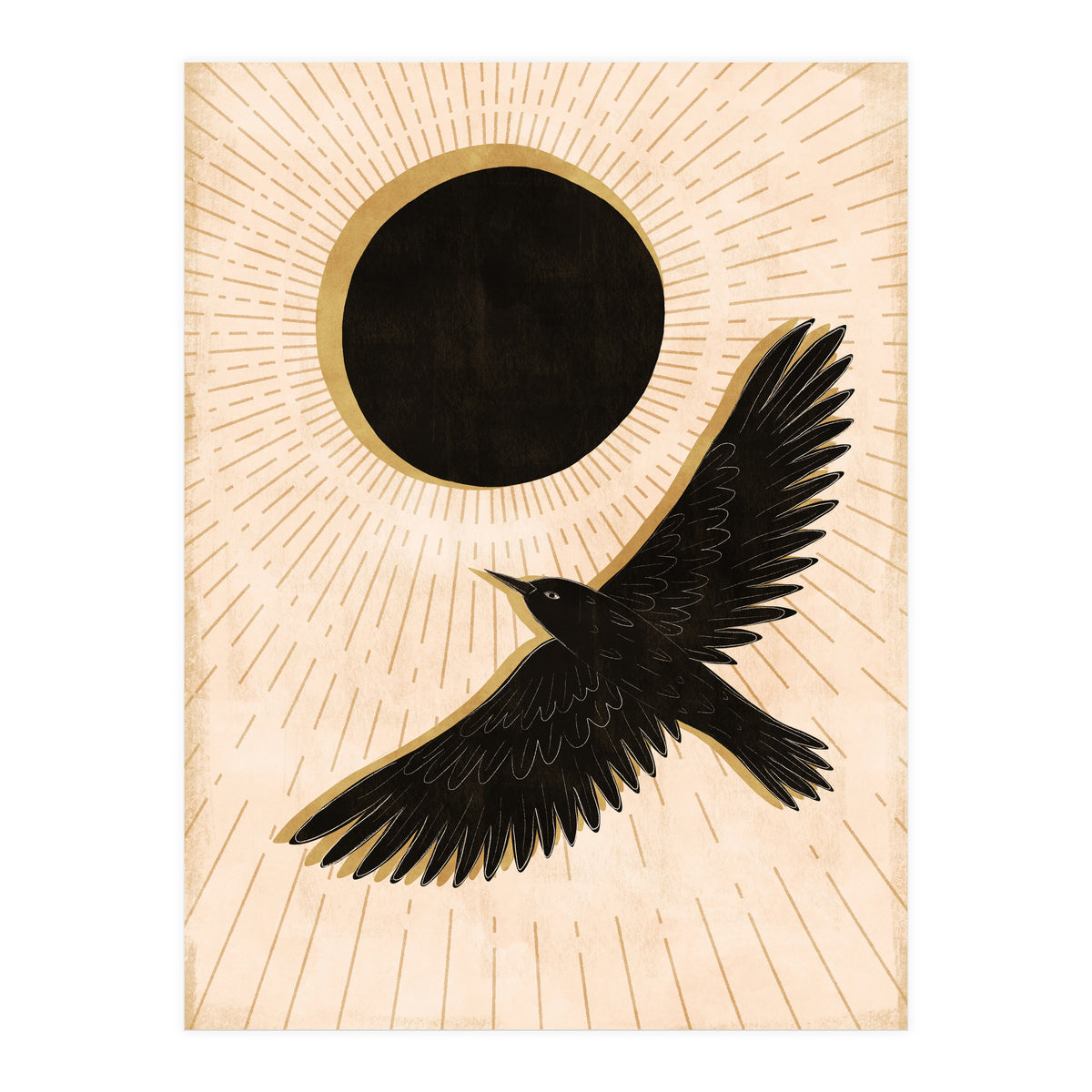 Raven And A Black Sun (Print Only)