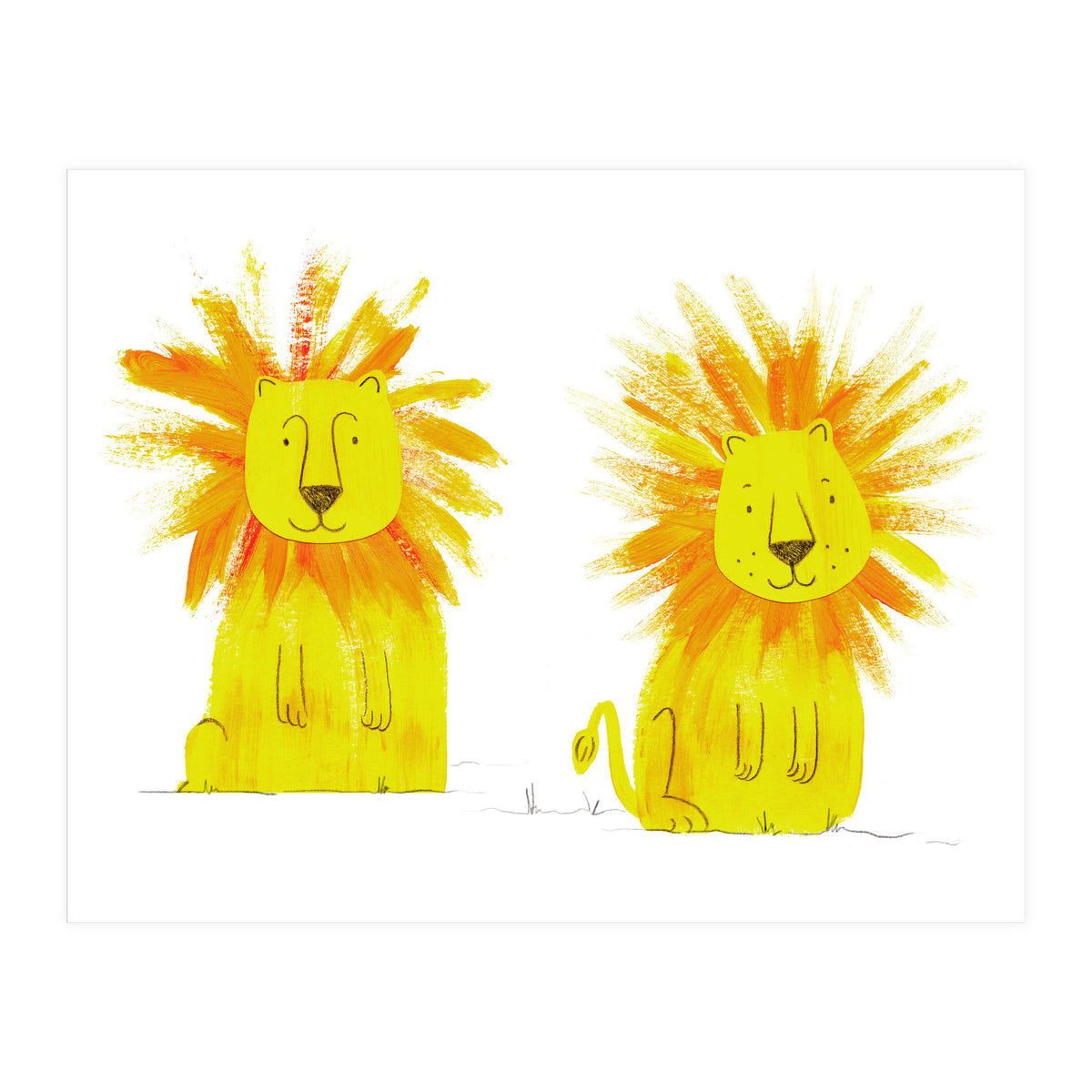 Two Lions  (Print Only)