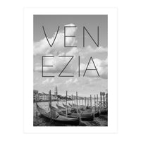 VENICE Grand Canal and St Mark's Campanile | Text & Skyline (Print Only)