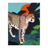 The Cheetah, Tropical Jungle Animals, Mystery Wild Cat, Wildlife Forest Vintage Nature Painting (Print Only) thumbnail