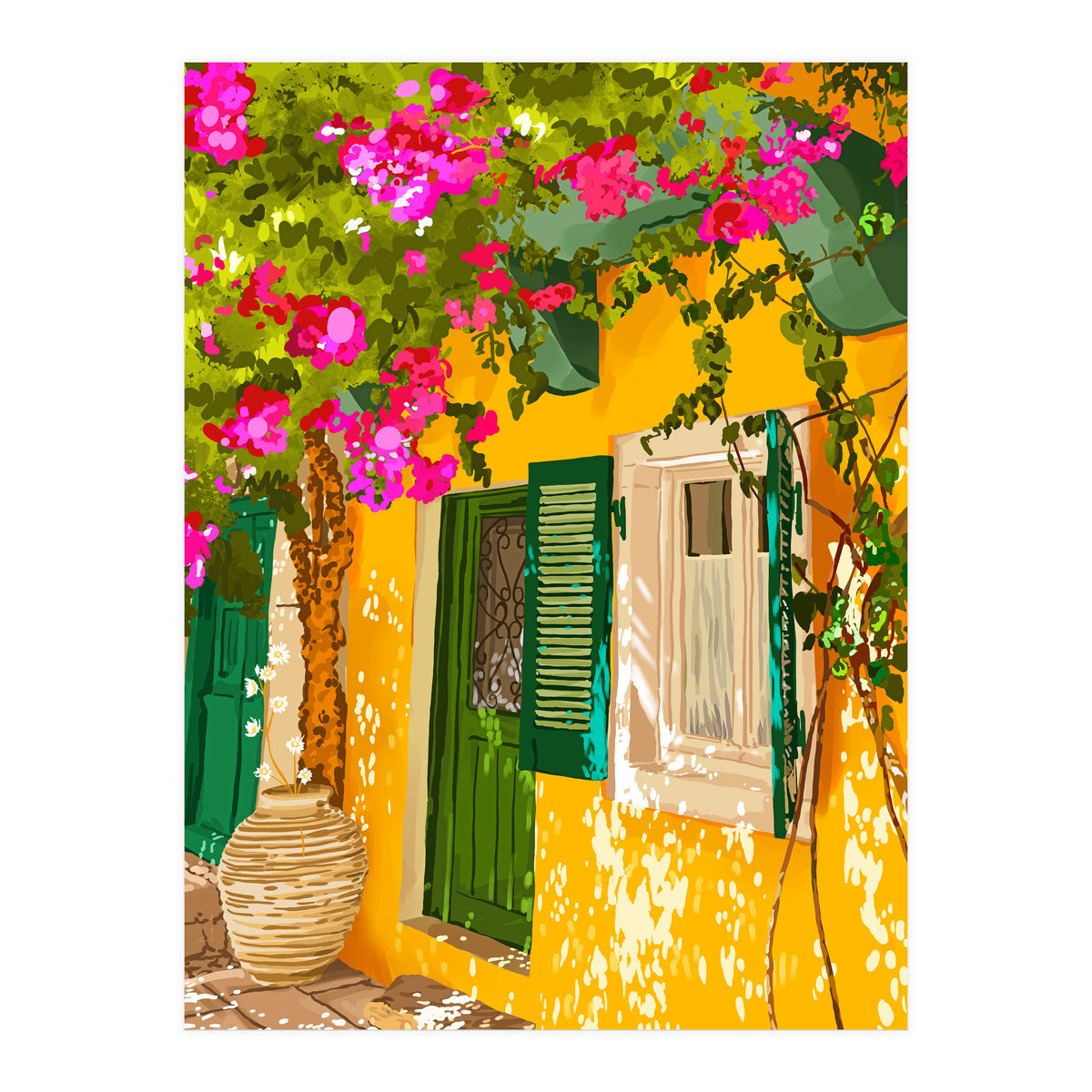 Living in the Sunshine. Always. | Summer Exotic Travel Architecture | Italy Sicily Boho Buildings (Print Only)