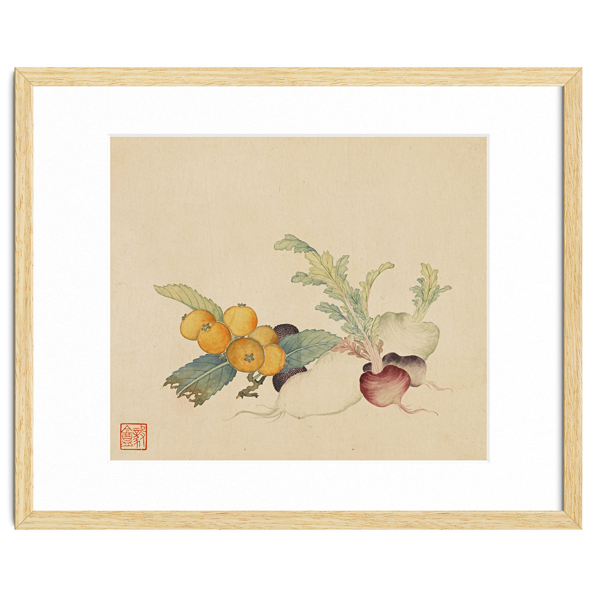Wang Chengpi~flowers And Vegetables, Vegetables, Fruits, Loquat, White Radish, Carrot, Radish