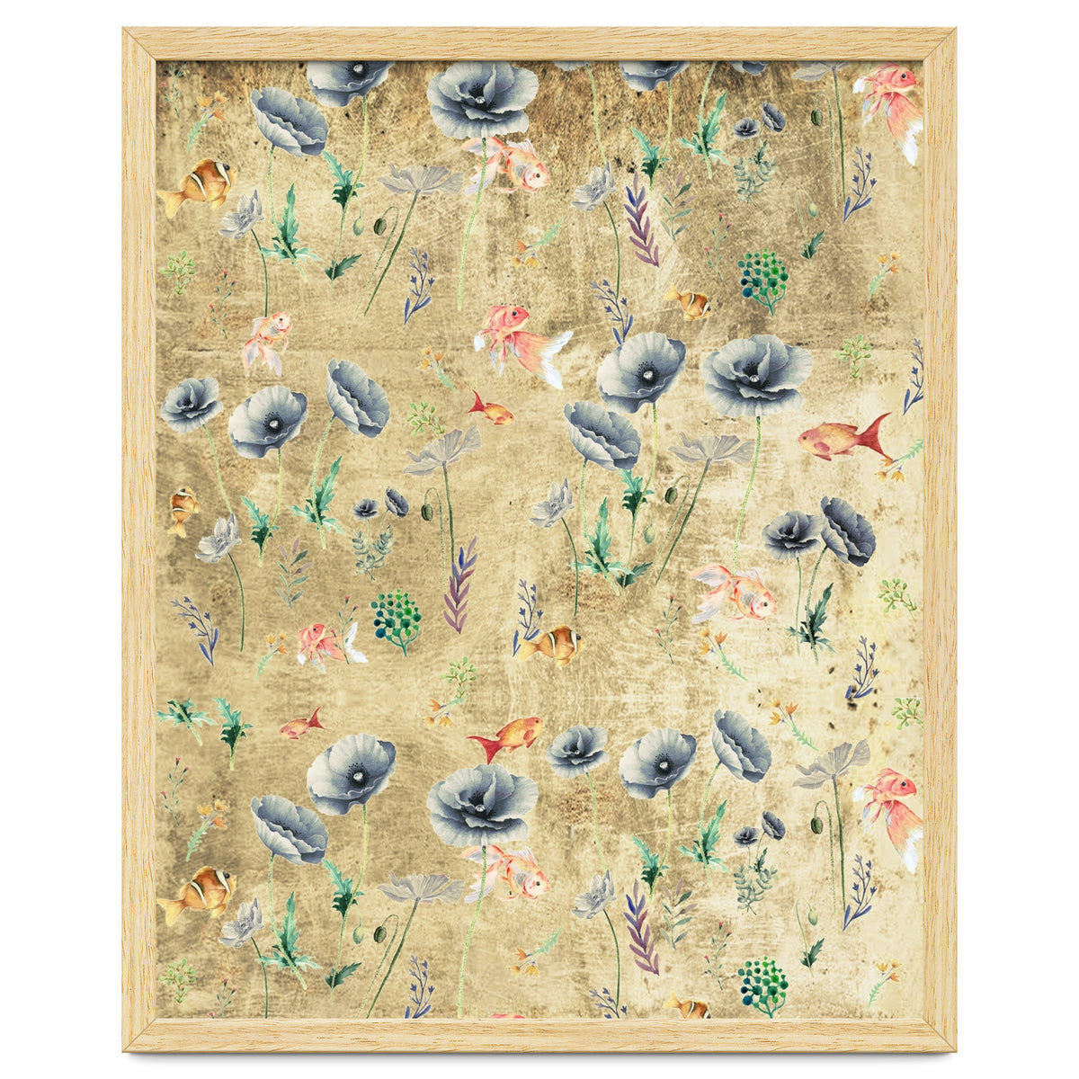 Fishes & Garden #Gold-plated