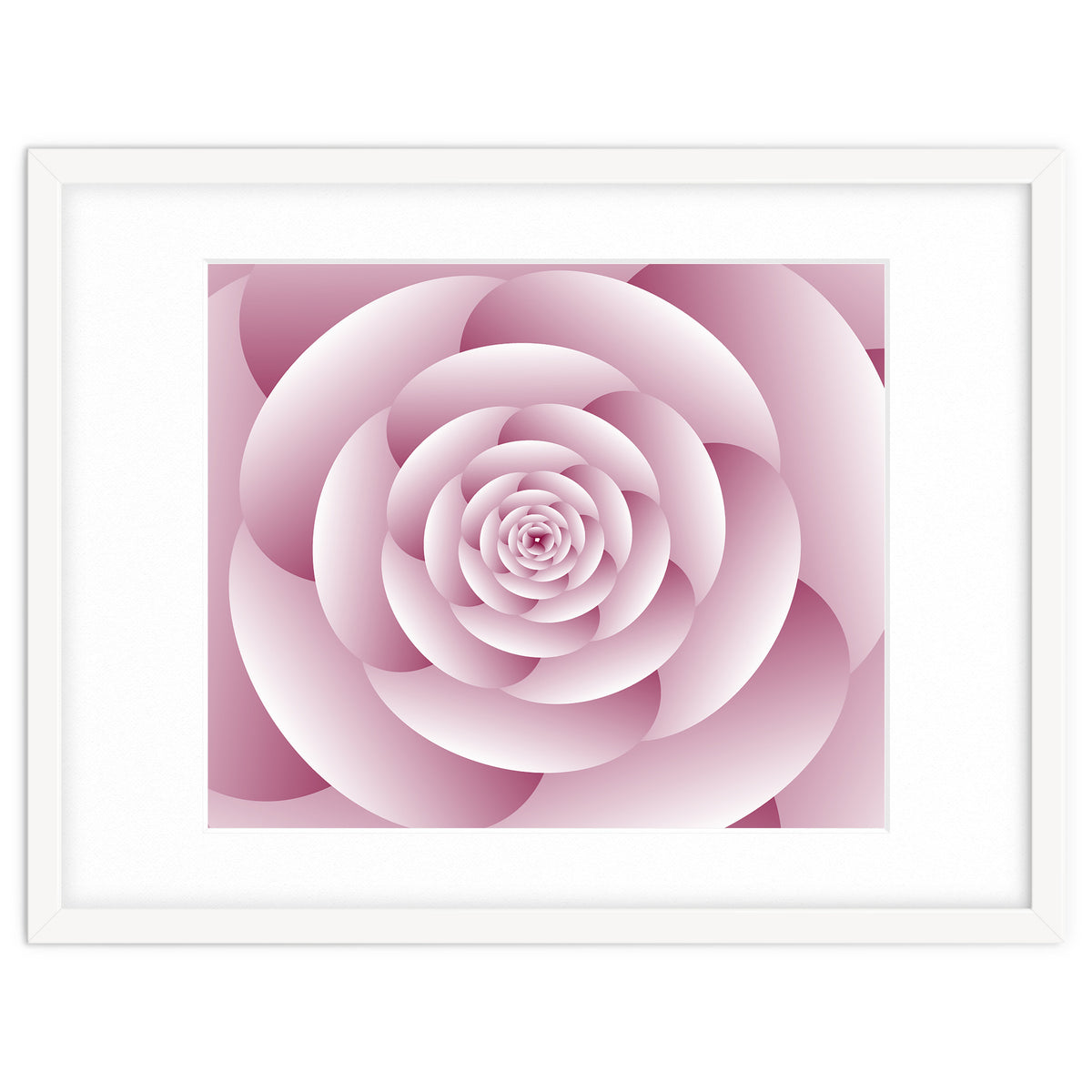 Abstract Rose Spiral 3D Art