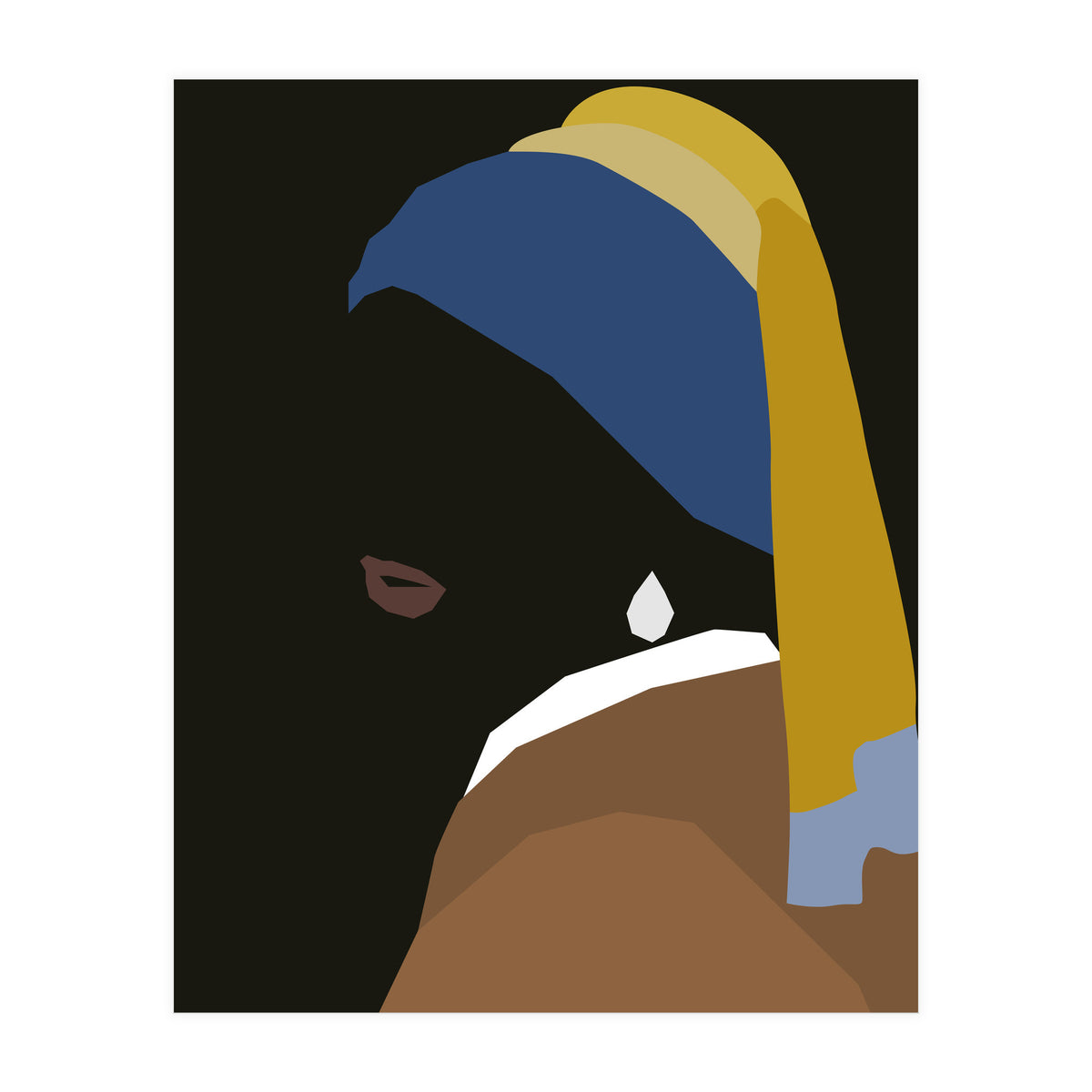 Girl with a Pearl Earring Minimalist (Print Only)