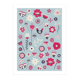 Spring Folk Floral Blue (Print Only) thumbnail
