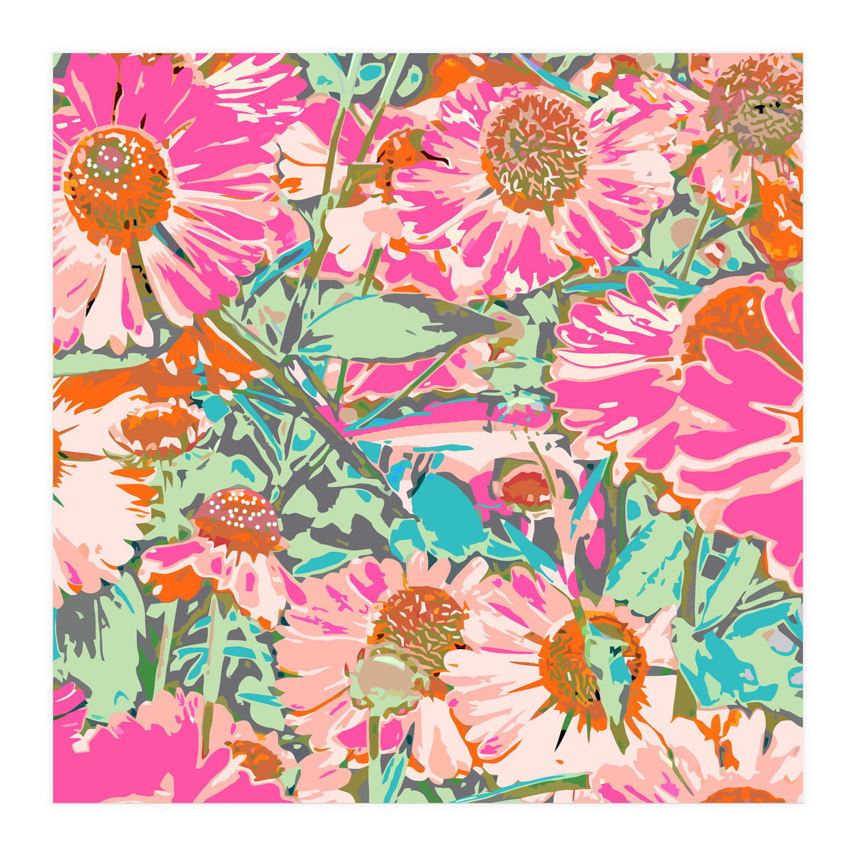 Pink Sunflowers (Print Only)