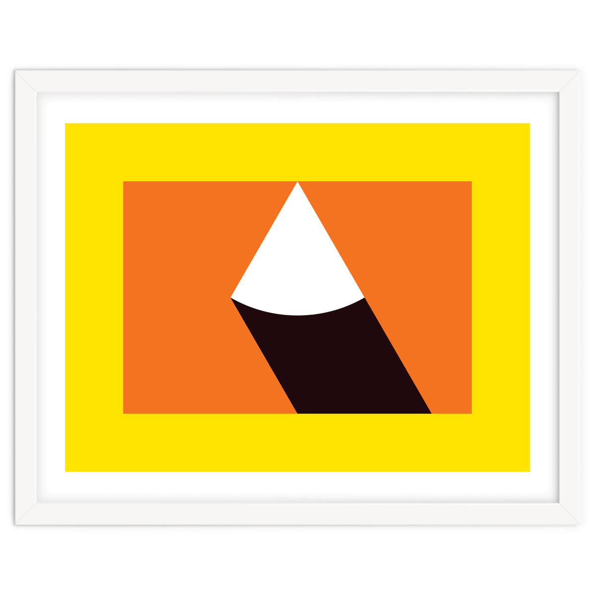 Geometric Shapes No. 47 - orange, black & yellow