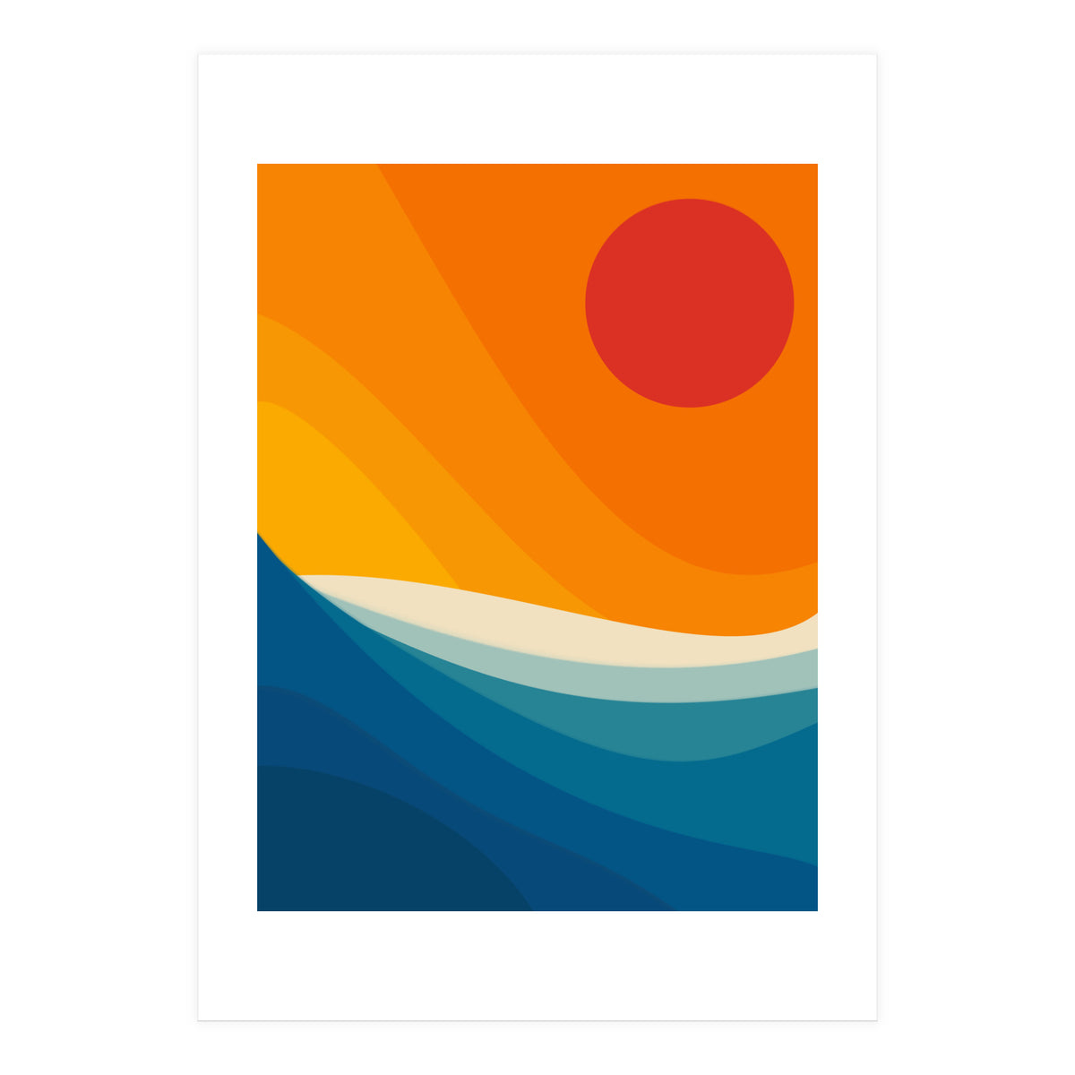 Abstract landscape art (Print Only)