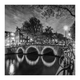 AMSTERDAM Idyllic nightscape from Keizersgracht | Monochrome (Print Only) thumbnail