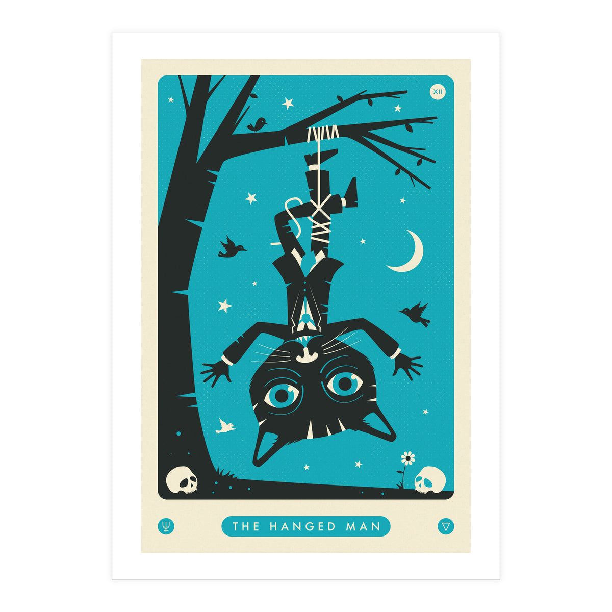 TAROT CARD CAT: THE HANGED MAN (Print Only)