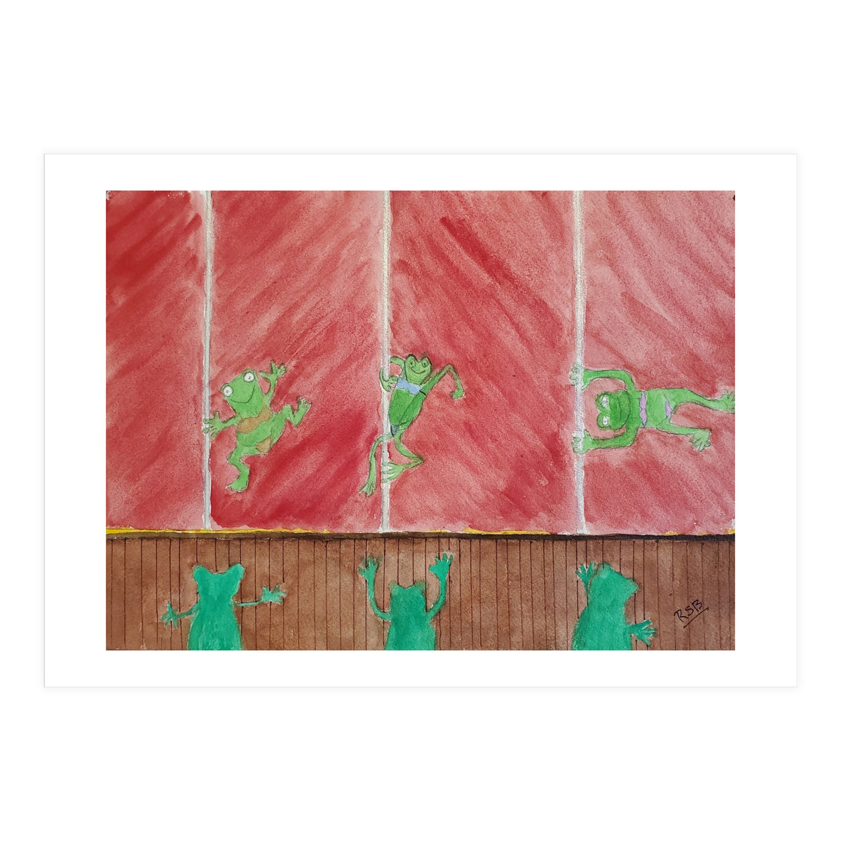 Pole-dancing Frogs (Print Only)