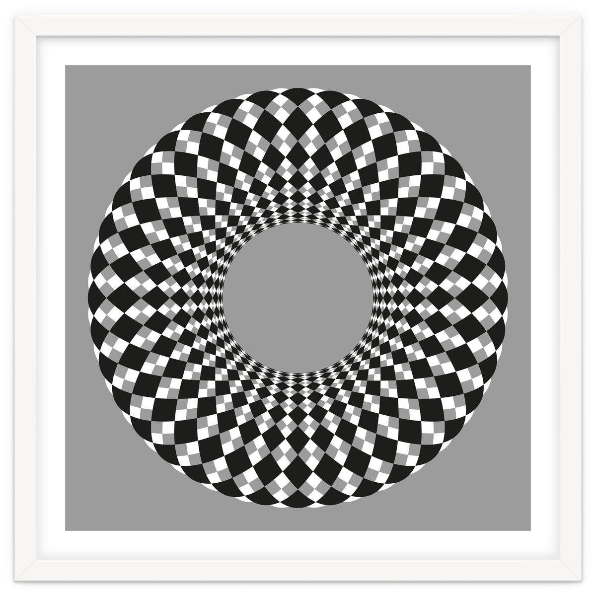 Black and white round