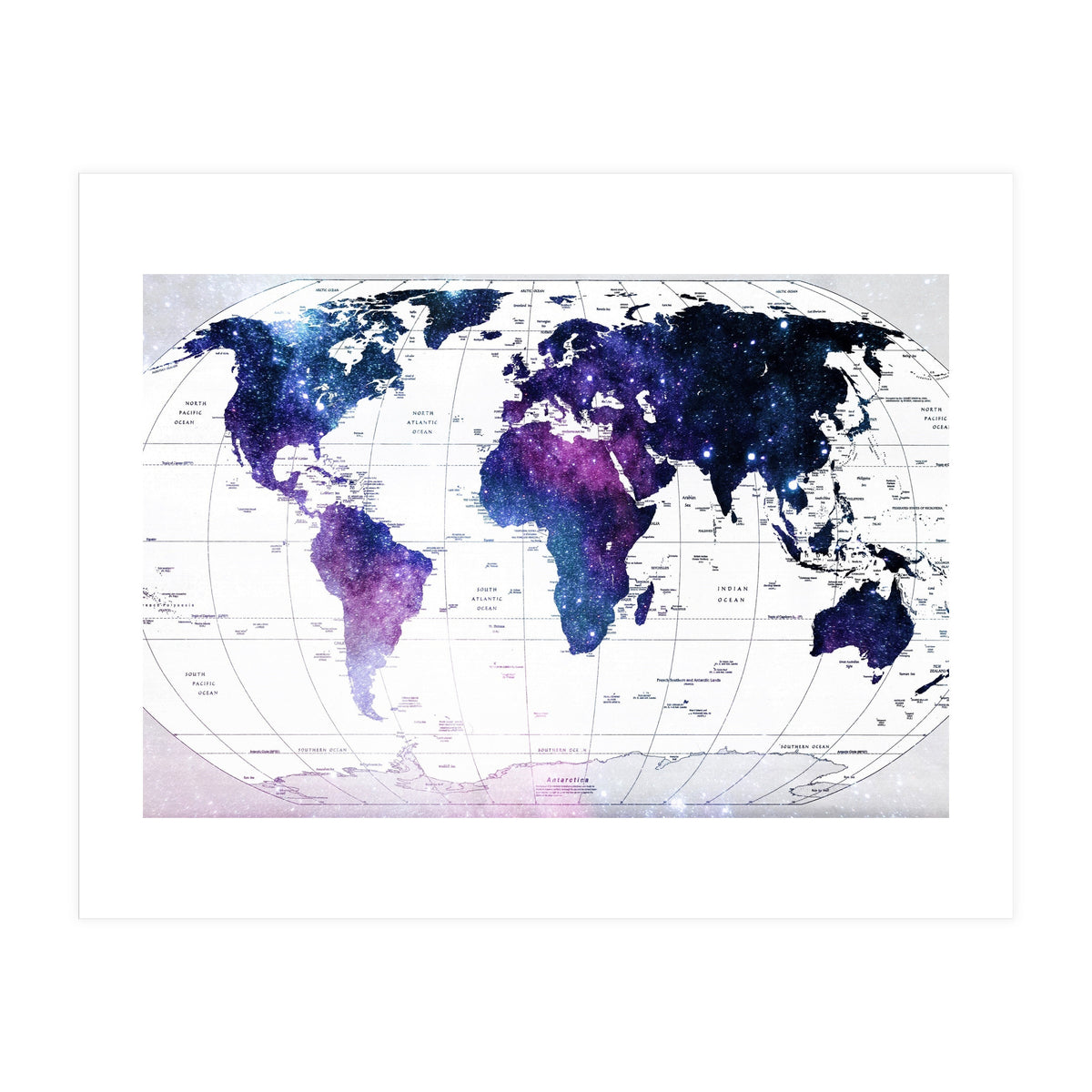 ALLOVER THE WORLD-Galaxy map (Print Only)