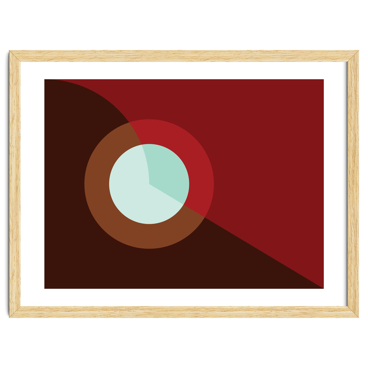 Geometric Shapes No. 2 - deep reds & turquoise