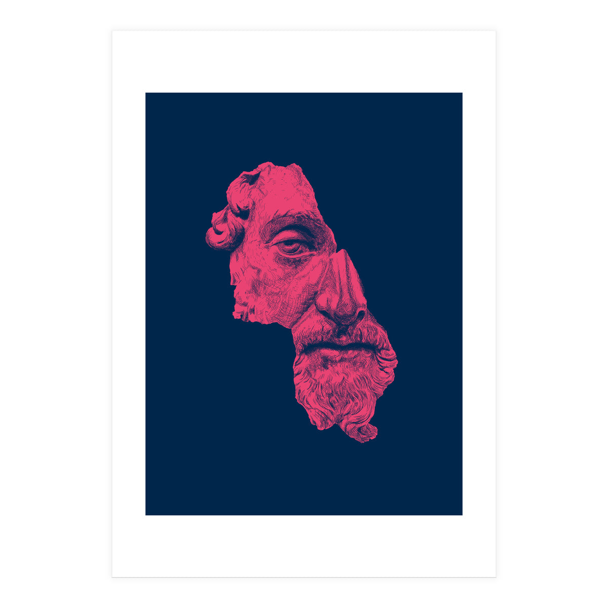 MARCUS AURELIUS ANTONINUS AUGUSTUS / prussian blue / vivid red (Print Only)
