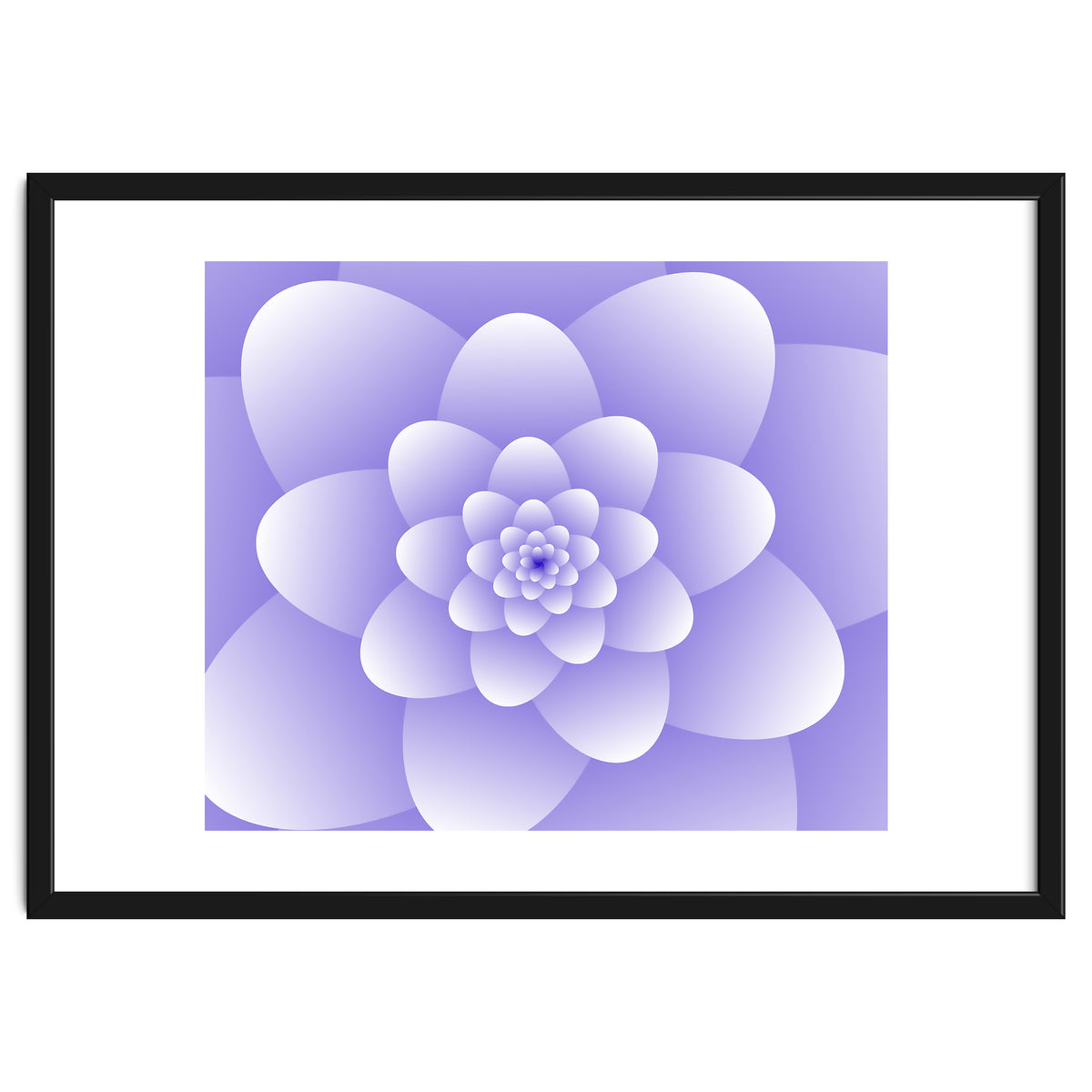 3d Abstract Purple Floral Spiral