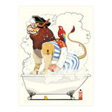 Lion in the Bath, Funny Bathroom Humour (Print Only) thumbnail