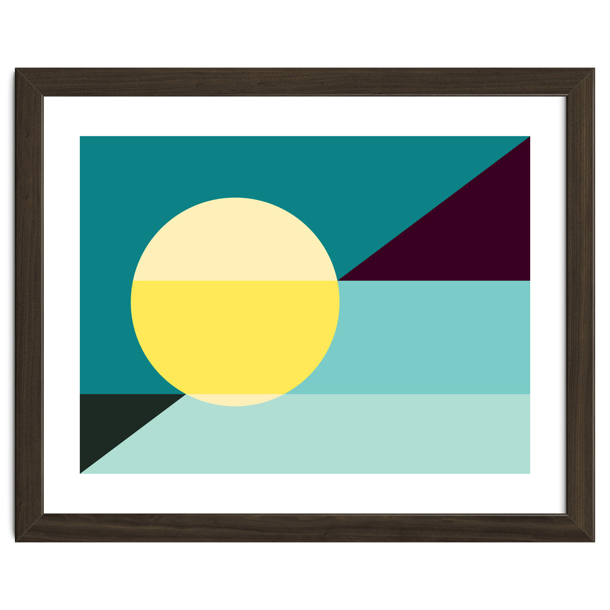 Geometric Shapes No. 3 - teal, purple & yellow