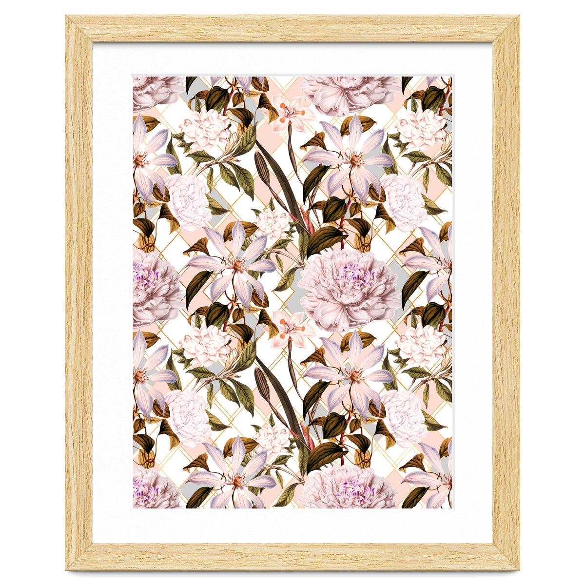 Pink flowering in geometric