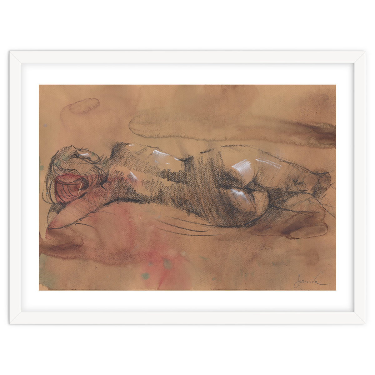 Feminine body drawing of a woman