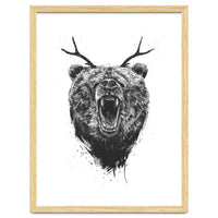 Angry Bear With Antlers