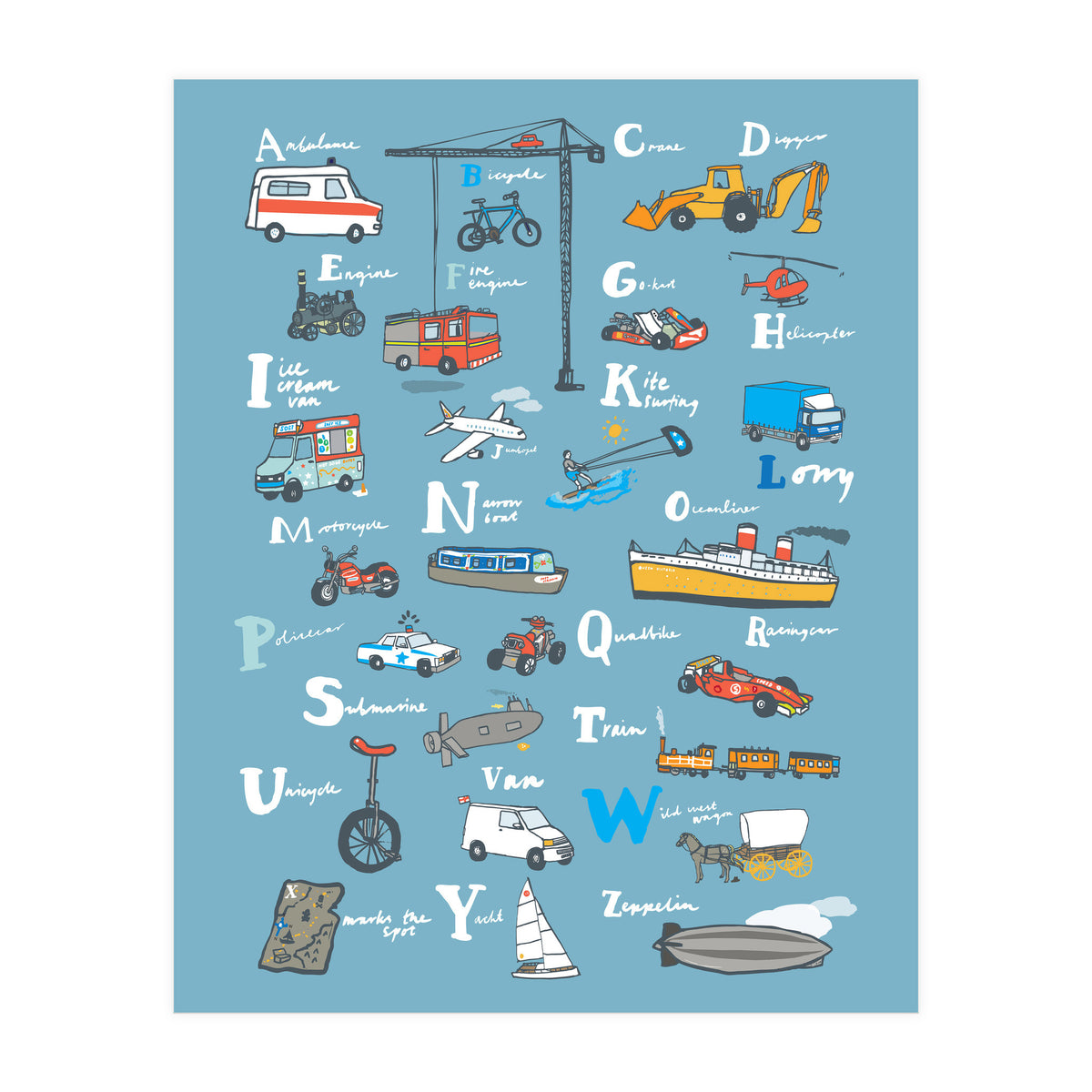 Vehicle ABC Print (Print Only)