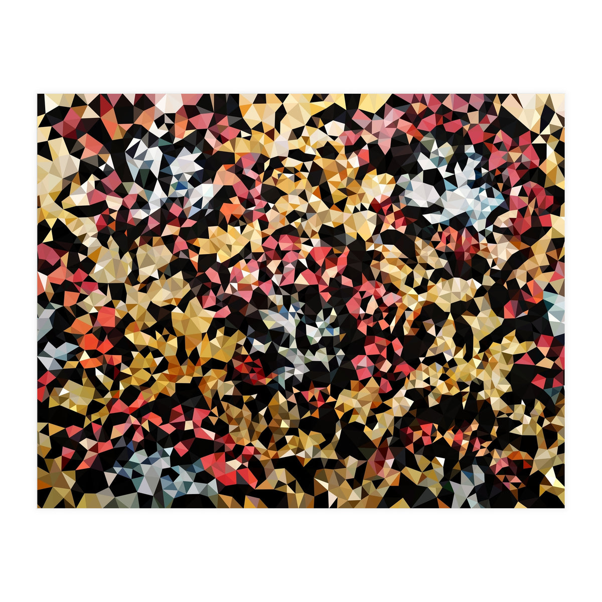 Floral Gold Geometric (Print Only)