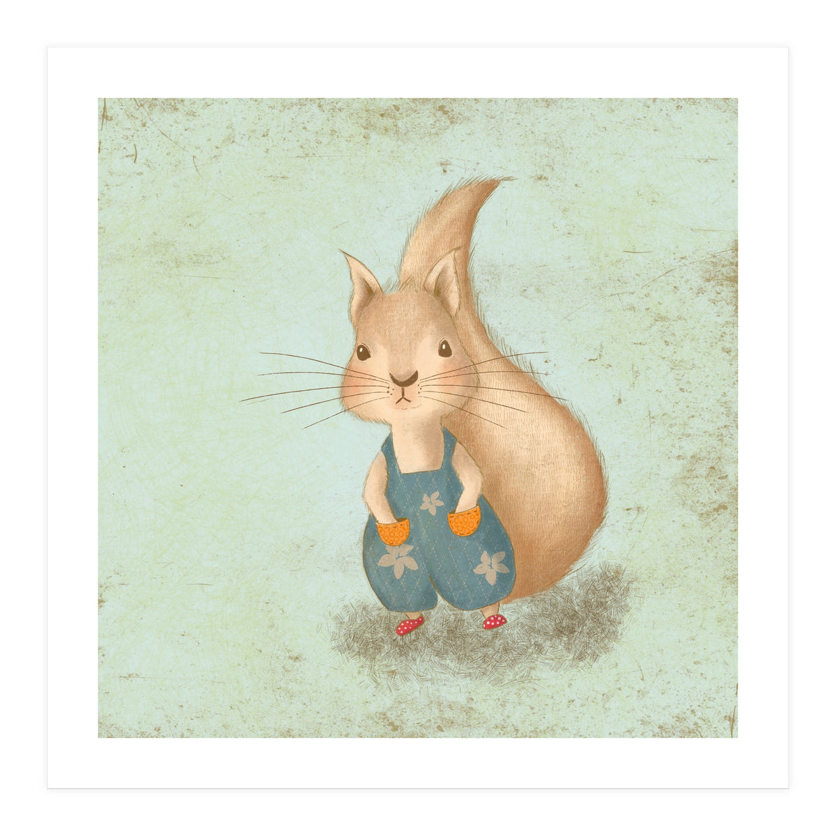Woodland Nursery - Squirrel Illustration (Print Only)